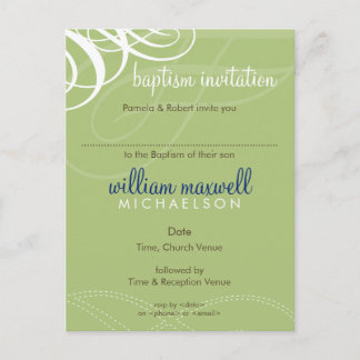 Carte Postale BAPTISM INVITATION :: vogue design 8