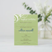 Carte Postale BAPTISM INVITATION :: vogue design 8 (Debout devant)
