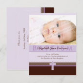 Carte Postale BAPTISME INVITATION :: pure 1 (Devant / Derrière)