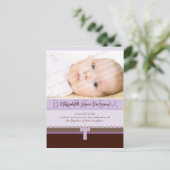 Carte Postale BAPTISME INVITATION :: pure 1 (Debout devant)