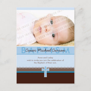 Carte Postale BAPTISME INVITATION :: pure 5