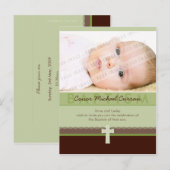 Carte Postale BAPTISME INVITATION :: pure 6 (Devant / Derrière)