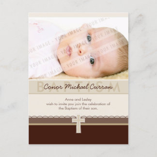Carte Postale BAPTISME INVITATION :: pure 7