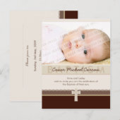 Carte Postale BAPTISME INVITATION :: pure 7 (Devant / Derrière)