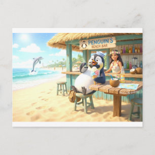 Carte Postale Bar de la plage du pingouin
