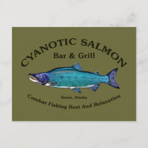Carte Postale Bar et Grill Saumon Cyanotique