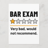 Carte Postale Bar Exam Funny 1 Étoiles Très Mauvais Ne Recommand (Devant)