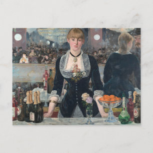 Carte Postale Bar Folies-Bergere Manet Impressionniste Peinture