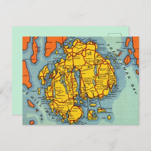 Carte Postale Bar Harbor - Parc Acadia (Devant / Derrière)