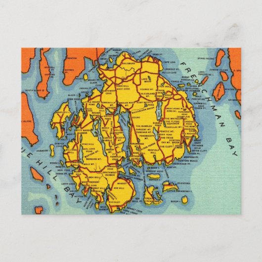 Carte Postale Bar Harbor - Parc Acadia (Devant)