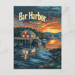 Carte Postale Bar Harbour Vintage