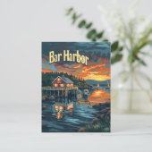 Carte Postale Bar Harbour Vintage (Debout devant)