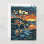 Carte Postale Bar Harbour Vintage (Devant / Derrière)