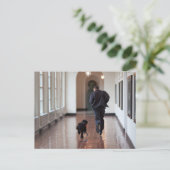 Carte Postale Barack & Bo Obama (Debout devant)