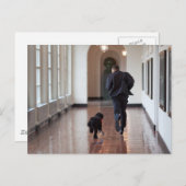 Carte Postale Barack & Bo Obama (Devant / Derrière)