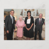 Barack et Michelle avec la reine Elizabeth