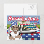Carte Postale Barack n'Roll du Sushi présidentiel (Devant / Derrière)