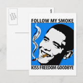 Carte postale Barack Obama (Devant / Derrière)