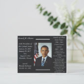 Carte postale Barack Obama (Debout devant)