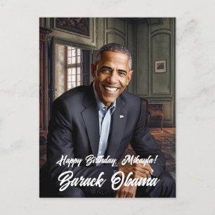 Carte Postale Barack Obama 44ème anniversaire du président
