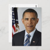Carte Postale BARACK OBAMA 44ème Président des Etats-Unis (Devant / Derrière)