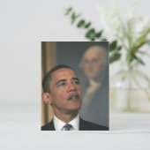 Carte Postale Barack Obama annonce son intention de proposer sa  (Debout devant)