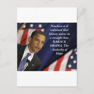 Carte Postale Barack Obama cite l'histoire