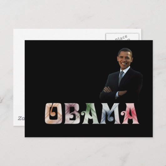Carte Postale Barack Obama Design (Devant / Derrière)