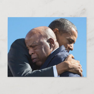 Carte Postale Barack Obama et John Lewis Hugging