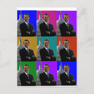 Carte Postale Barack Obama POPART. T-shirts et cadeaux