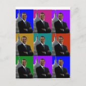 Carte Postale Barack Obama POPART . T-shirts et Cadeaux (Devant)