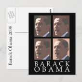 Carte postale Barack Obama Portrait (Devant / Derrière)