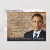 Carte Postale Barack Obama, serment d'office (Devant / Derrière)