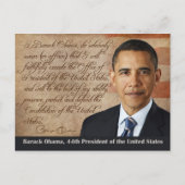 Carte Postale Barack Obama, serment d'office (Devant)