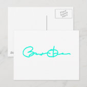 Carte Postale Barack Obama Signature Series (bleu clair) (Devant / Derrière)