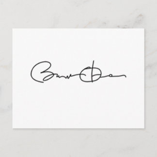 Carte Postale Barack Obama Signature Series (Noir)