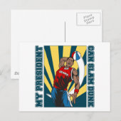 Carte Postale Barack Obama Slam Dunk (Devant / Derrière)