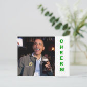 Carte Postale Barack Obama - Toast de la Saint Patrick (Debout devant)