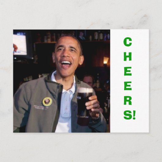 Carte Postale Barack Obama - Toast de la Saint Patrick (Devant)