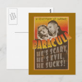 Carte Postale Baracula - Poster de film de Barack Obama (Devant / Derrière)