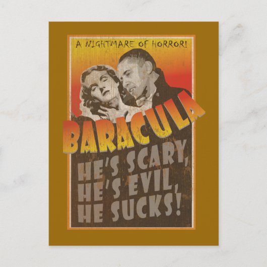Carte Postale Baracula - Poster de film de Barack Obama (Devant)