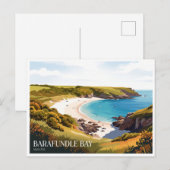 Carte Postale Barafundle Bay Stackpole Royaume-Uni (Devant / Derrière)