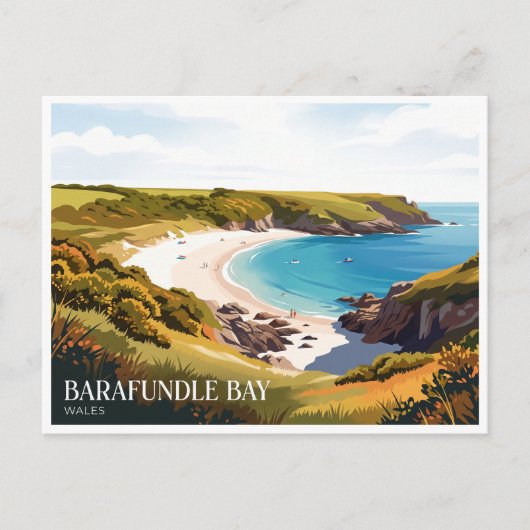 Carte Postale Barafundle Bay Stackpole Royaume-Uni (Devant)