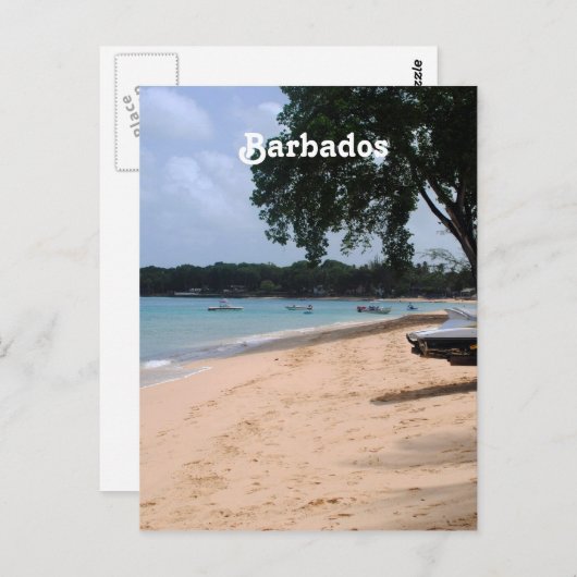 Carte Postale Barbade Beach (Devant / Derrière)