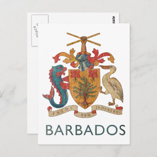 Carte Postale Barbade vintage (Devant / Derrière)