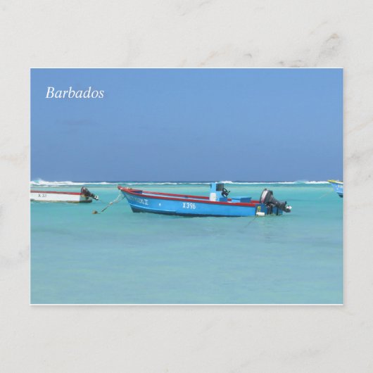 Carte postale Barbados Ocean Boats (Devant)