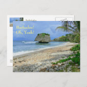 carte postale, BARBADOS ! OH, OUI !/ BATHSHEBA ROC (Devant / Derrière)