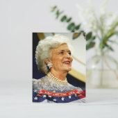 Carte Postale Barbara Bush, Première Dame des Etats-Unis (Debout devant)
