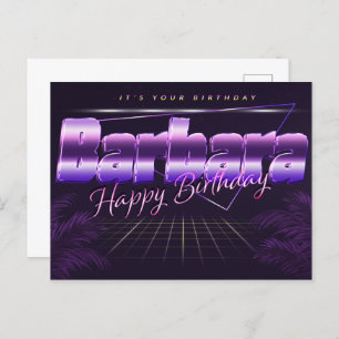 Carte Postale Barbara Name Prénom lila