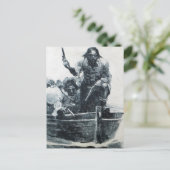 Carte Postale Barbe Noire approchant (Debout devant)